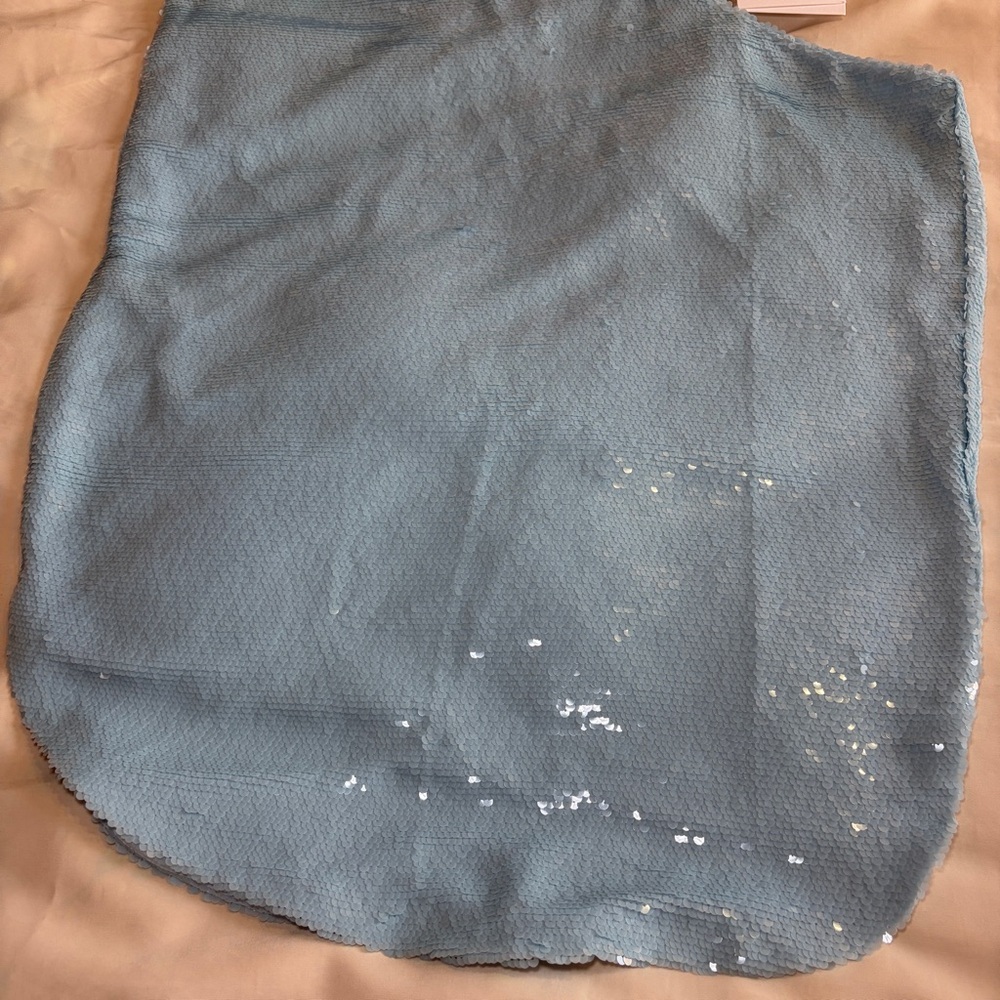 NEW! The Frankie Shop- Gloria Sequin One Shoulder Dress Size Small Sky Blue - Picture 4 of 10